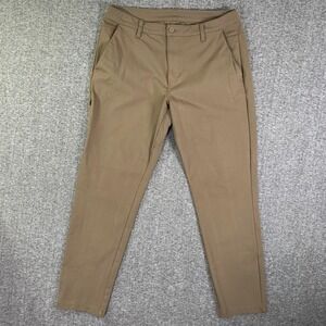 Bylt Everyday Pant 2.0 Men 36x30 Brown Stretch Performance Athleisure Modern